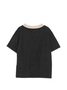 T-shirt per bambino Eleventy Kids grigia con girocollo a contrasto EZ8H11 Z3711 811 ELEVENTY KIDS 
