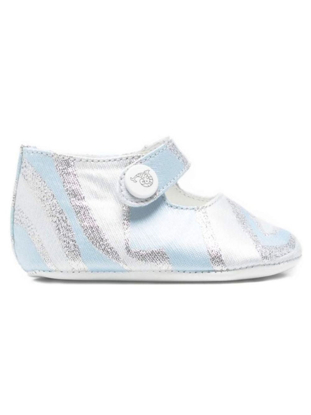 Ballerine per neonata Emilio Pucci Junior azzurro con stampa Iride PZ0066 S0273 600AG EMILIO PUCCI KIDS 