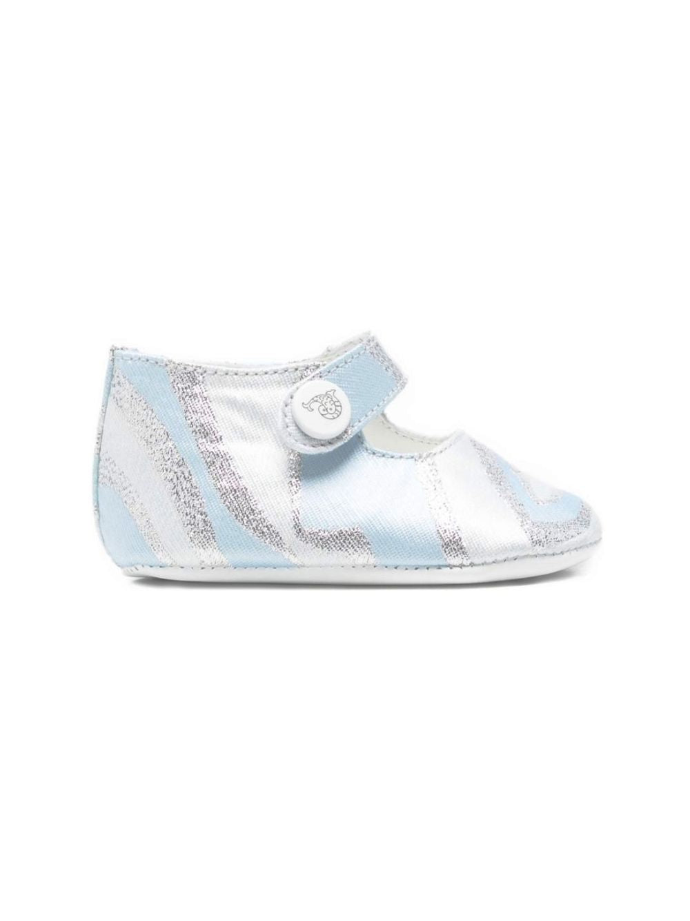 Ballerine per neonata Emilio Pucci Junior azzurro con stampa Iride PZ0066 S0273 600AG EMILIO PUCCI KIDS 