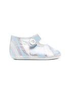 Ballerine per neonata Emilio Pucci Junior azzurro con stampa Iride PZ0066 S0273 600AG EMILIO PUCCI KIDS 