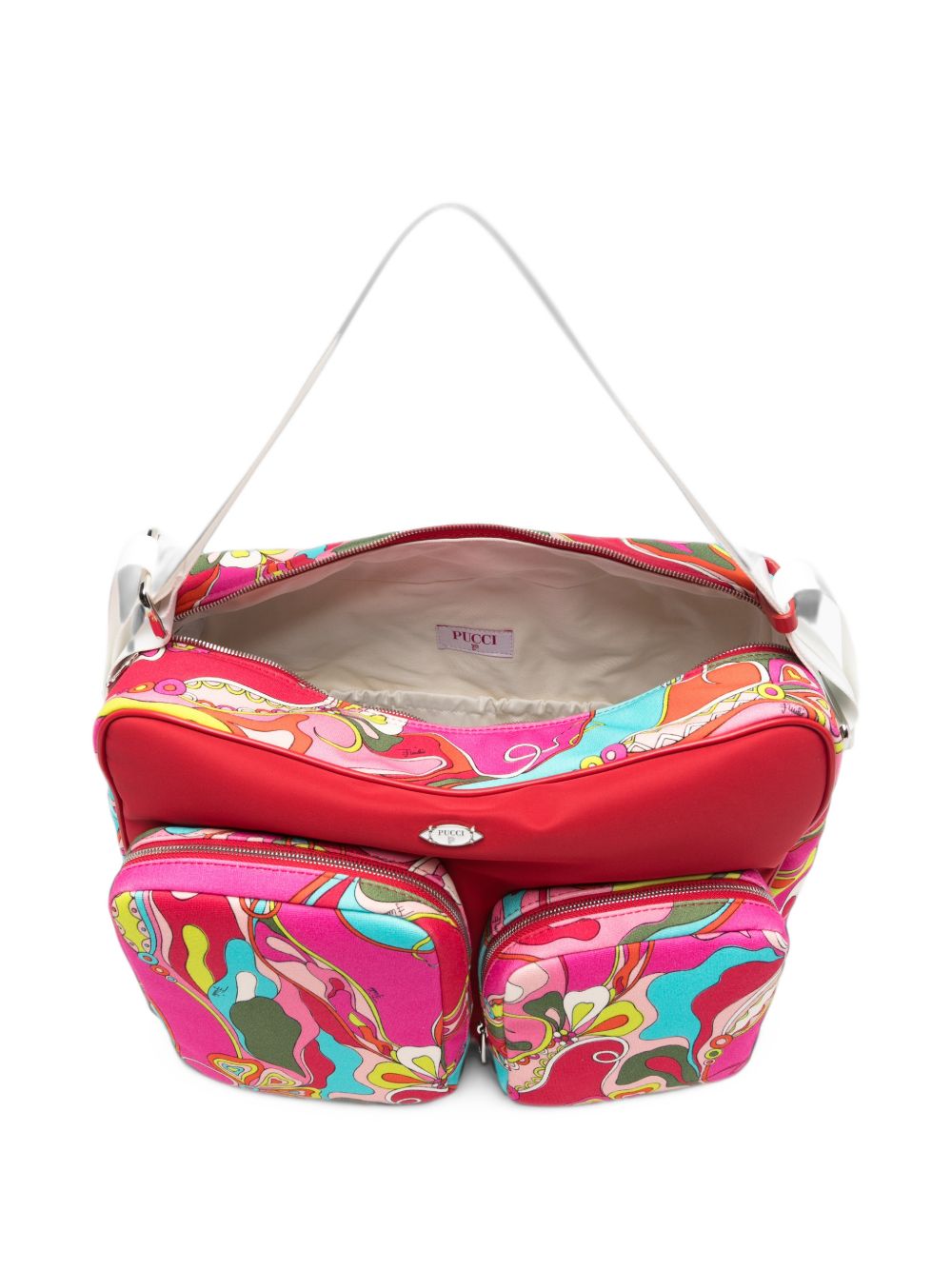 Borsa per bambina Emilio Pucci Kids rosa con stampa grafica astratta PZ0088 J0572 543MC EMILIO PUCCI KIDS 