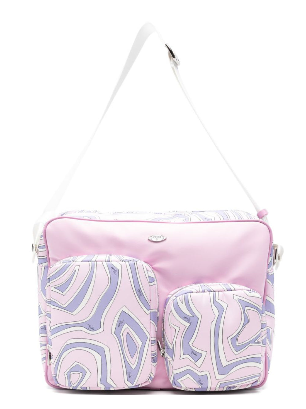 Borsa fasciatoio per neonati Emilio Pucci Junior multicolore con stampa Marmo PZ0088 N0439 51SCE EMILIO PUCCI KIDS 