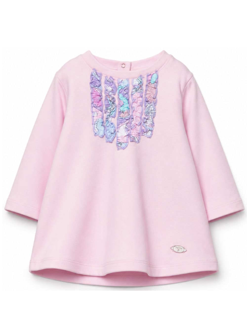 Abito per neonata Emilio Pucci Kids rosa con dettagli ruches sul davanti PZ1010 Z3278 51S EMILIO PUCCI KIDS 
