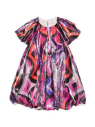 Abito per bambina Emilio Pucci Kids multicolor stampa grafica geometrica<BR/> PZ1B81 S0277 930MC EMILIO PUCCI KIDS 