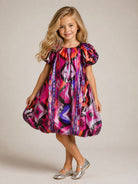 Abito per bambina Emilio Pucci Kids multicolor stampa grafica geometrica<BR/> PZ1B81 S0277 930MC EMILIO PUCCI KIDS 
