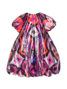 Abito per bambina Emilio Pucci Kids multicolor stampa grafica geometrica<BR/> PZ1B81 S0277 930MC EMILIO PUCCI KIDS 