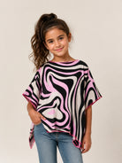 Poncho per bambina Emilio Pucci Kids multicolore con stampa grafica Iride all-over PZ2B00 E0267 515NE EMILIO PUCCI KIDS 