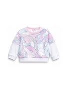 Felpa per neonata Emilio Pucci Junior multicolore con stampa iride all-over PZ4000 Z3343 51SCE EMILIO PUCCI KIDS 