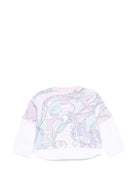 Felpa per neonata Emilio Pucci Junior multicolore con stampa iride all-over PZ4000 Z3343 51SCE EMILIO PUCCI KIDS 