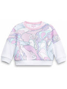 Felpa per neonata Emilio Pucci Junior multicolore con stampa iride all-over PZ4000 Z3343 51SCE EMILIO PUCCI KIDS 
