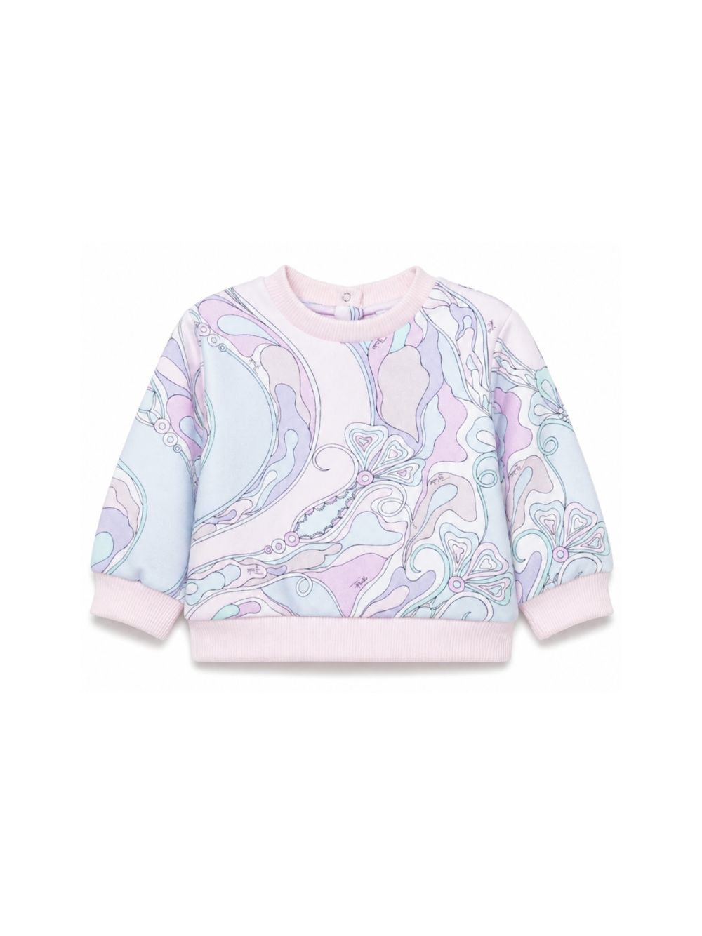 Felpa per neonata Emilio Pucci Junior multicolore con stampa iride all-over PZ4010 Z3343 51SCE EMILIO PUCCI KIDS 