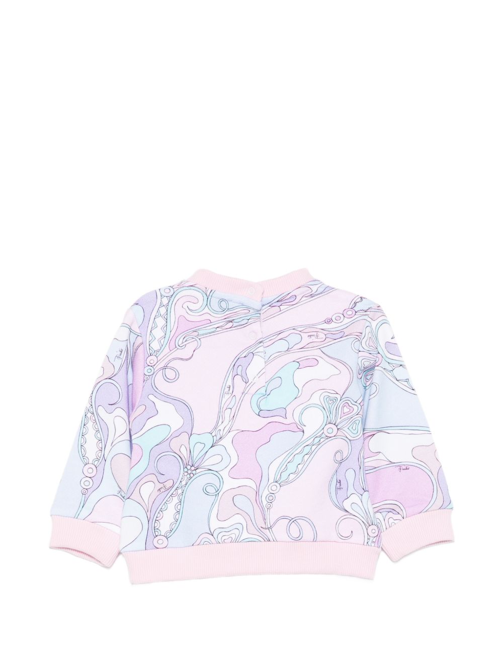 Felpa per neonata Emilio Pucci Junior multicolore con stampa iride all-over PZ4010 Z3343 51SCE EMILIO PUCCI KIDS 