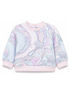 Felpa per neonata Emilio Pucci Junior multicolore con stampa iride all-over PZ4010 Z3343 51SCE EMILIO PUCCI KIDS 