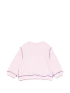 Felpa per neonata Emilio Pucci Kids rosa con ricamo logo PZ4020 Z3183 51S EMILIO PUCCI KIDS 