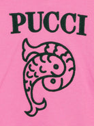 Felpa per bambina Emilio Pucci Kids fucsia con dettaglio logo PZ4A90 Z3183 543VE EMILIO PUCCI KIDS 