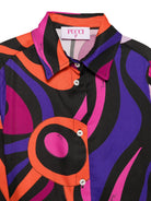 Camicia per bambina Emilio Pucci Junior multicolore con stampa Marmo PZ5A00 K0298 930FU EMILIO PUCCI KIDS 