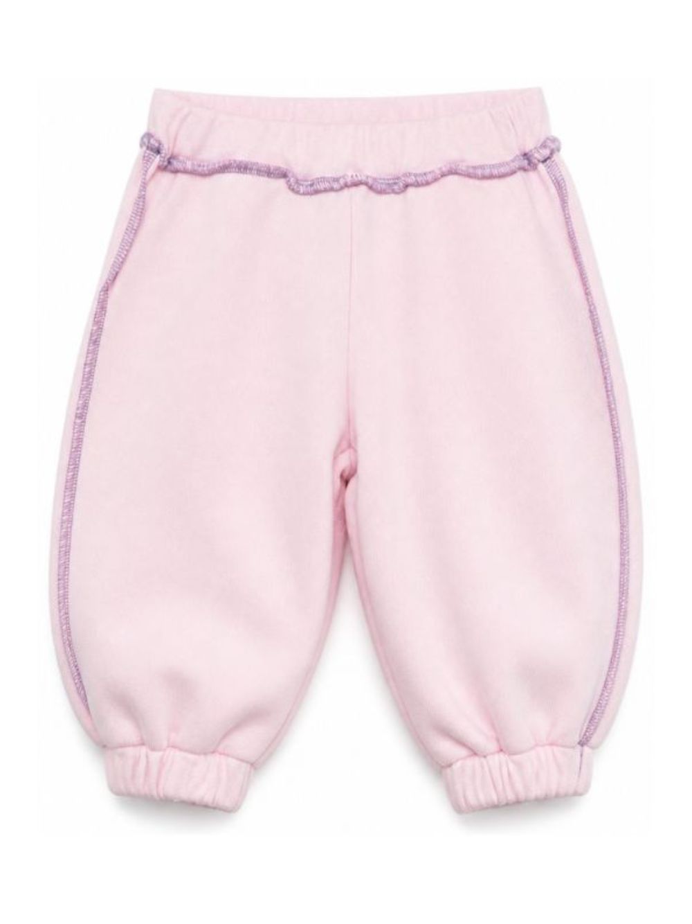 Pantaloni sportivi per neonata Emilio Pucci Junior rosa con cuciture a contrasto PZ6010 Z3183 51S EMILIO PUCCI KIDS 