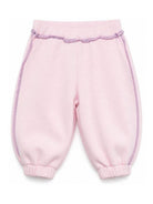 Pantaloni sportivi per neonata Emilio Pucci Junior rosa con cuciture a contrasto PZ6010 Z3183 51S EMILIO PUCCI KIDS 