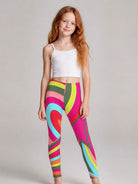 Leggings Mirra per bambina Emilio Pucci Junior multicolore con stampa astratta PZ6A41 Z3346 999 EMILIO PUCCI KIDS 