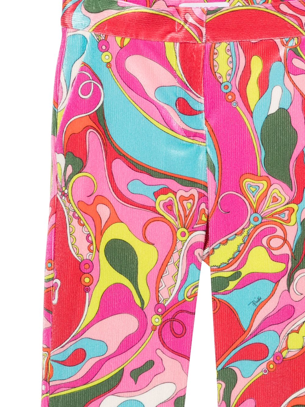 Pantaloni per bambina Emilio Pucci Kids multicolore con stampa grafica Iride PZ6B10 V0194 543MC EMILIO PUCCI KIDS 