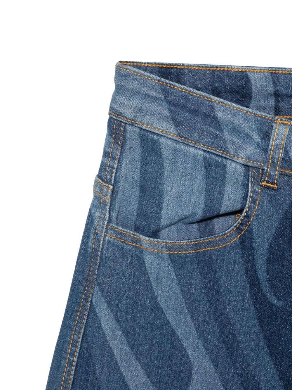 Pantalone per bambina Emilio Pucci Kids denim con stampa grafica marmo all-over PZ6B20 Z3664 620 EMILIO PUCCI KIDS 