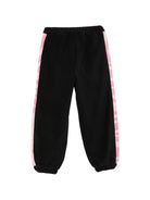 Pantaloni sportivi per bambina Emilio Pucci Kids neri con inserti con fantasia rosa PZ6B50 U0308 930RS EMILIO PUCCI KIDS 