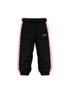 Pantaloni sportivi per bambina Emilio Pucci Kids neri con inserti con fantasia rosa PZ6B50 U0308 930RS EMILIO PUCCI KIDS 