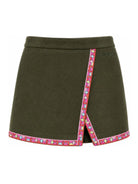 Gonna per bambina Emilio Pucci Kids verde con finiture con motivo geometrico PZ7A50 E0259 783 EMILIO PUCCI KIDS 