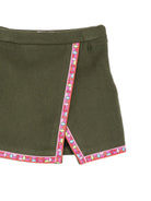 Gonna per bambina Emilio Pucci Kids verde con finiture con motivo geometrico PZ7A50 E0259 783 EMILIO PUCCI KIDS 