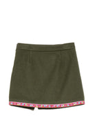 Gonna per bambina Emilio Pucci Kids verde con finiture con motivo geometrico PZ7A50 E0259 783 EMILIO PUCCI KIDS 