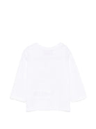 T-shirt per neonata Emilio Pucci Kids bianca con patch logo PZ8000 Z3672 100RS EMILIO PUCCI KIDS 