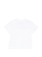 T-shirt per neonata Emilio Pucci Junior bianca con stampa sul davanti PZ8011 Z3672 100 EMILIO PUCCI KIDS 