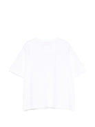 T-shirt per bambina Emilio Pucci Junior bianca con dettaglio logo con borchie PZ8A11 Z3672 100 EMILIO PUCCI KIDS 