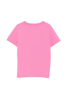 T-shirt per bambina Emilio Pucci Kids rosa con logo ricamato sul davanti PZ8B31 Z3277 543VE EMILIO PUCCI KIDS 