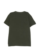 T-shirt per bambina Emilio Pucci Kids verde con logo ricamato sul davanti PZ8B31 Z3277 70JFU EMILIO PUCCI KIDS 
