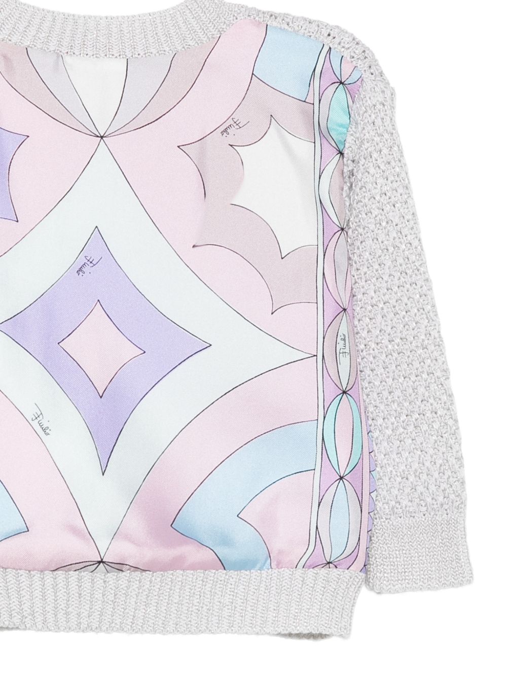 Cardigan per neonata Emilio Pucci Kids grigio con chiusura a bottoni PZ9010 X0006 100AG EMILIO PUCCI KIDS 