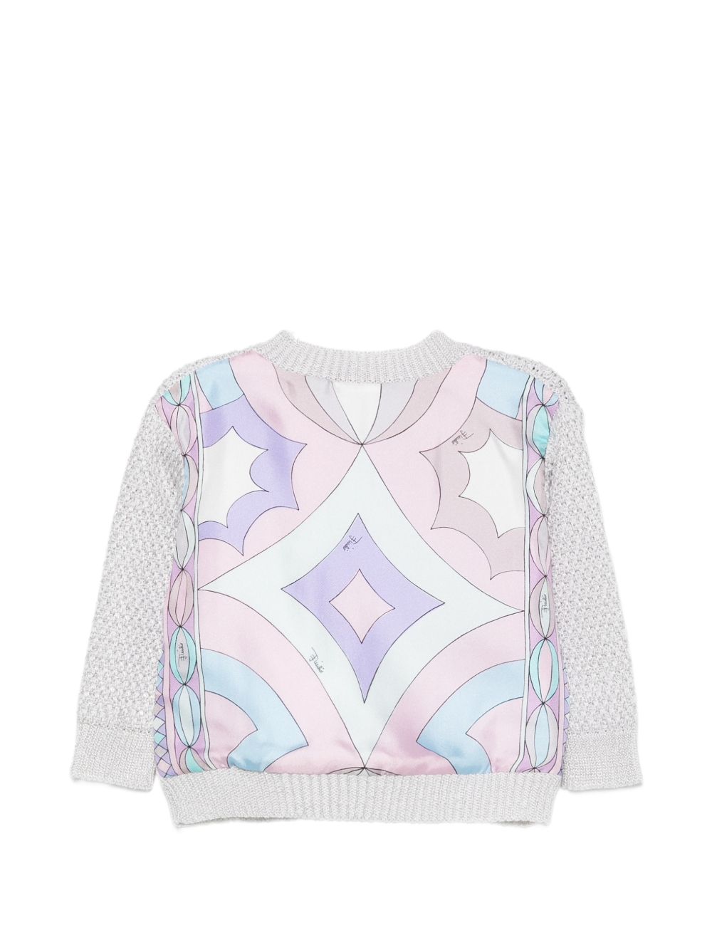 Cardigan per neonata Emilio Pucci Kids grigio con chiusura a bottoni PZ9010 X0006 100AG EMILIO PUCCI KIDS 