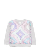 Cardigan per neonata Emilio Pucci Kids grigio con chiusura a bottoni PZ9010 X0006 100AG EMILIO PUCCI KIDS 