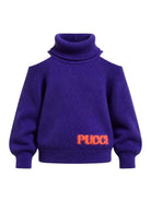 Maglione per bambina Emilio Pucci Kids viola con collo alto PZ9A00 Z2362 529 EMILIO PUCCI KIDS 