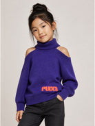 Maglione per bambina Emilio Pucci Kids viola con collo alto PZ9A00 Z2362 529 EMILIO PUCCI KIDS 