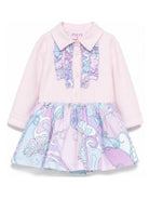 Abito per neonata Emilio Pucci Kids rosa con dettaglio stampa iride PZA000 Z3278 51S EMILIO PUCCI KIDS 