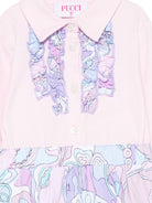 Abito per neonata Emilio Pucci Kids rosa con dettaglio stampa iride PZA000 Z3278 51S EMILIO PUCCI KIDS 