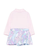 Abito per neonata Emilio Pucci Kids rosa con dettaglio stampa iride PZA000 Z3278 51S EMILIO PUCCI KIDS 