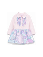 Abito per neonata Emilio Pucci Kids rosa con dettaglio stampa iride PZA000 Z3278 51S EMILIO PUCCI KIDS 