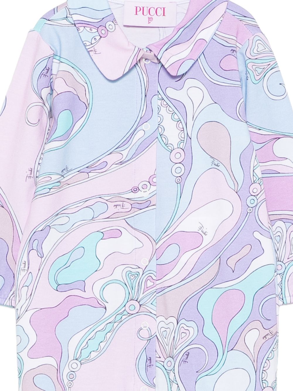 Set tutina e doudou per neonata Emilio Pucci Kids viola con stampa grafica all-over PZB010 Z3344 51SCE EMILIO PUCCI KIDS 