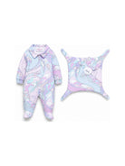 Set tutina e doudou per neonata Emilio Pucci Kids viola con stampa grafica all-over PZB010 Z3344 51SCE EMILIO PUCCI KIDS 
