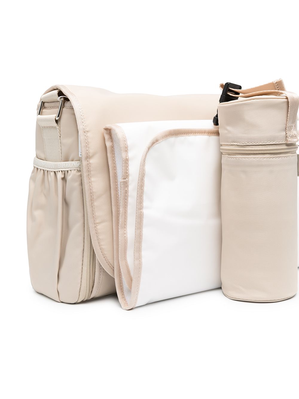 Borsa fasciatoio per neonati Emporio Armani Kids beige con placca con logo sul davanti 402145 CC904 00055 EMPORIO ARMANI KIDS 