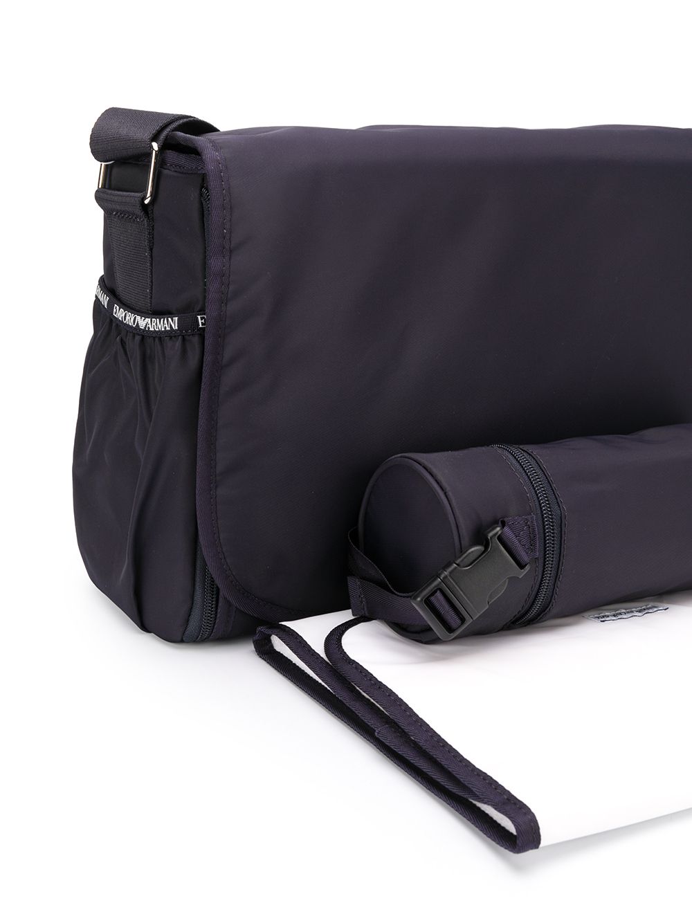 Borsa fasciatoio per neonati Emporio Armani Kids blu con placca con logo sul davanti 402145 CC904 06935 EMPORIO ARMANI KIDS 