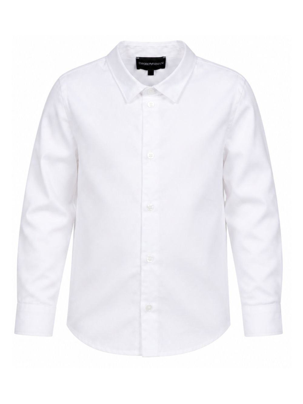 Camicia per bambino Emporio Armani Kids bianca con logo jacquard 8N4C09 1N06Z 0100 EMPORIO ARMANI KIDS 
