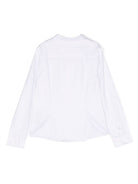Camicia per bambino Emporio Armani Kids bianca con logo jacquard 8N4C09 1N06Z 0100 EMPORIO ARMANI KIDS 